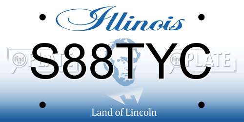 S88TYC Illinois License Plate