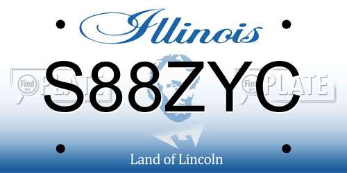 S88ZYC Illinois License Plate