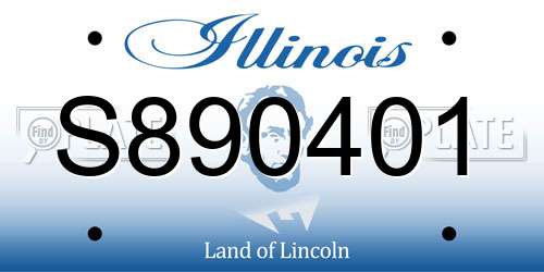 S890401 Illinois License Plate