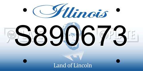 S890673 Illinois License Plate