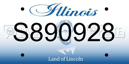 S890928 Illinois License Plate