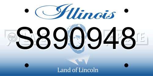 S890948 Illinois License Plate