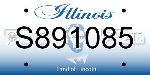 S891085 Illinois License Plate