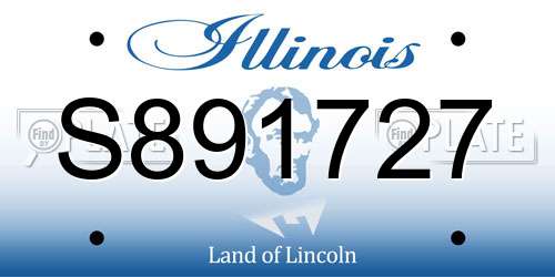 S891727 Illinois License Plate