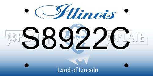S8922C Illinois License Plate