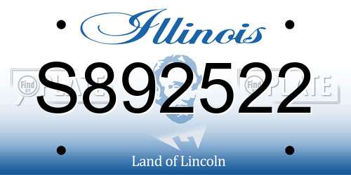 S892522 Illinois License Plate