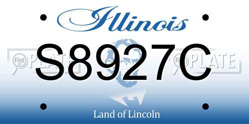 S8927C Illinois License Plate