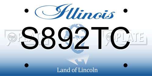 S892TC Illinois License Plate