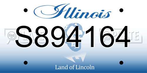 S894164 Illinois License Plate