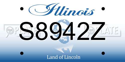 S8942Z Illinois License Plate