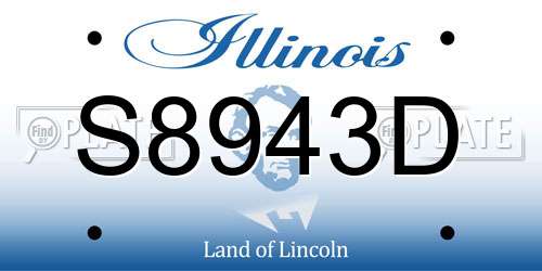 S8943D Illinois License Plate