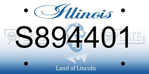 S894401 Illinois License Plate