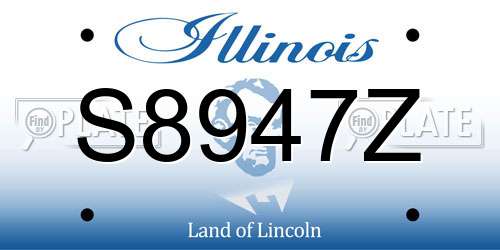 S8947Z Illinois License Plate