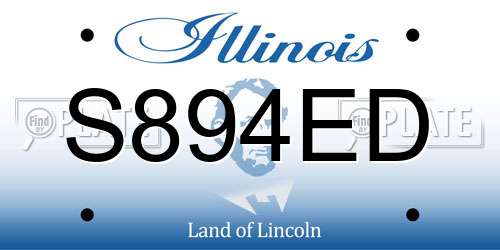S894ED Illinois License Plate