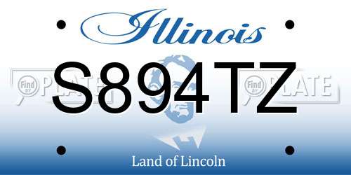S894TZ Illinois License Plate