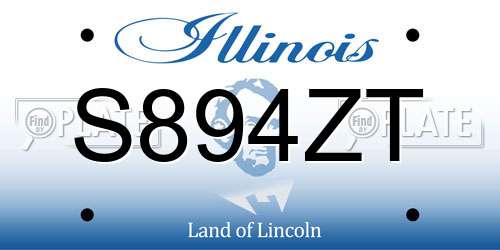 S894ZT Illinois License Plate
