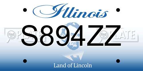 S894ZZ Illinois License Plate