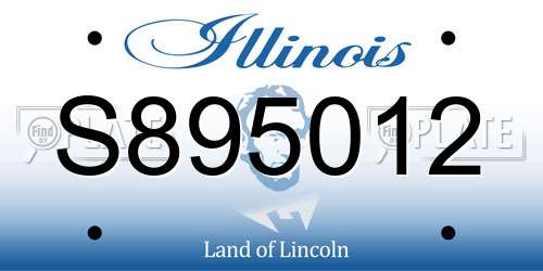 S895012 Illinois License Plate