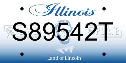 S89542T Illinois License Plate