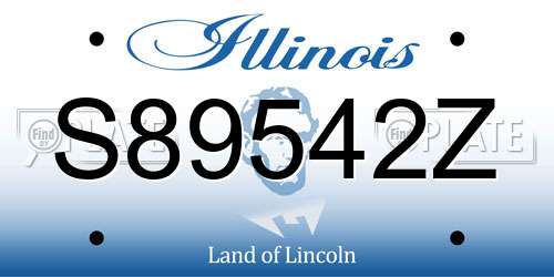 S89542Z Illinois License Plate