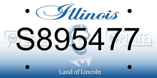 S895477 Illinois License Plate
