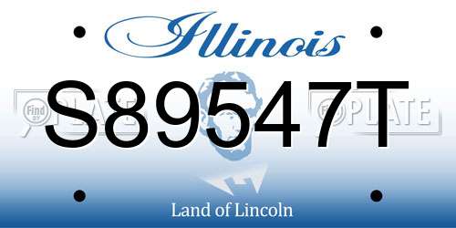 S89547T Illinois License Plate