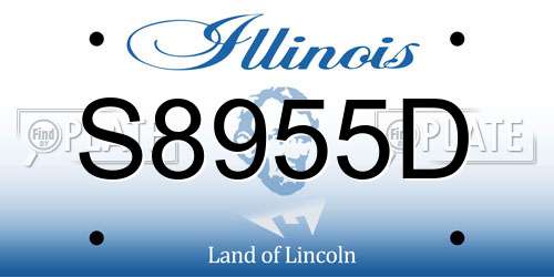 S8955D Illinois License Plate