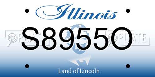 S8955O Illinois License Plate