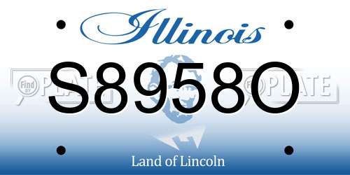S8958O Illinois License Plate