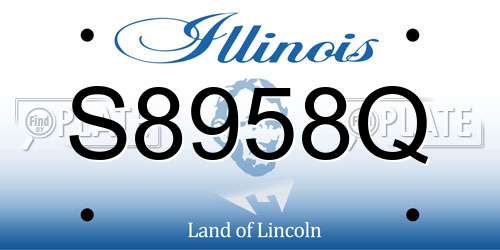 S8958Q Illinois License Plate