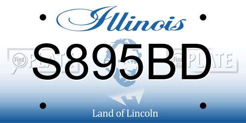 S895BD Illinois License Plate
