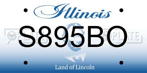 S895BO Illinois License Plate