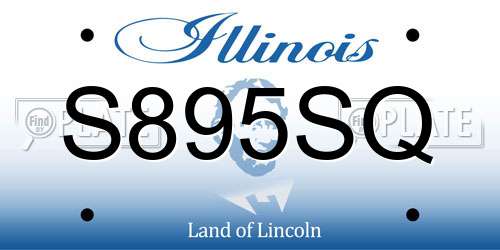 S895SQ Illinois License Plate