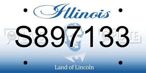 S897133 Illinois License Plate