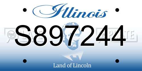 S897244 Illinois License Plate