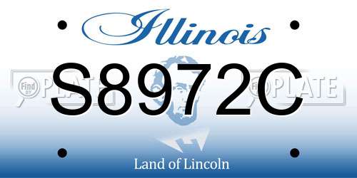 S8972C Illinois License Plate