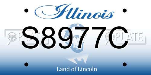 S8977C Illinois License Plate