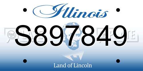S897849 Illinois License Plate