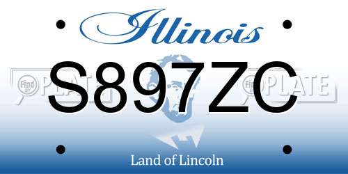 S897ZC Illinois License Plate