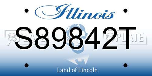 S89842T Illinois License Plate