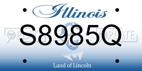 S8985Q Illinois License Plate