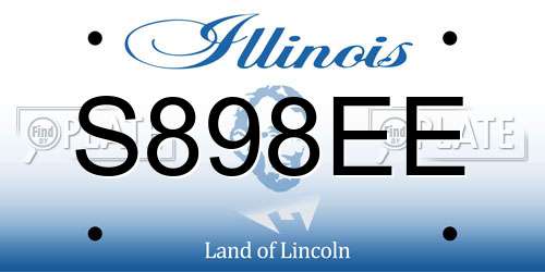S898EE Illinois License Plate