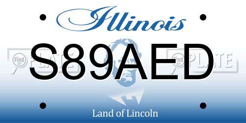S89AED Illinois License Plate