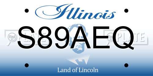 S89AEQ Illinois License Plate