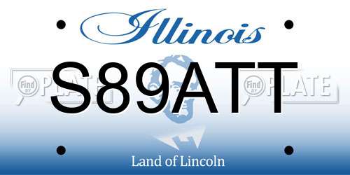 S89ATT Illinois License Plate