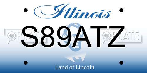 S89ATZ Illinois License Plate