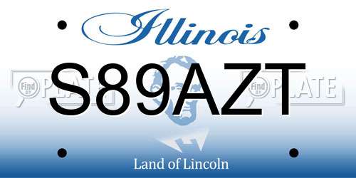 S89AZT Illinois License Plate