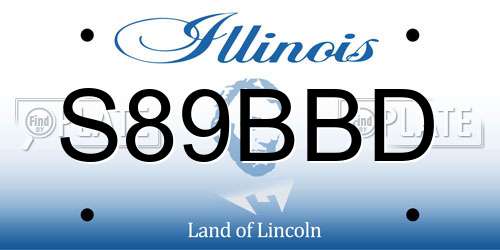 S89BBD Illinois License Plate