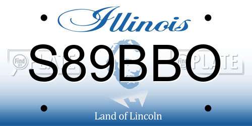 S89BBO Illinois License Plate