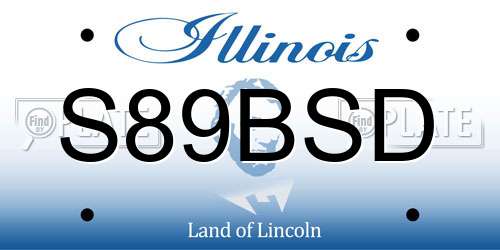 S89BSD Illinois License Plate